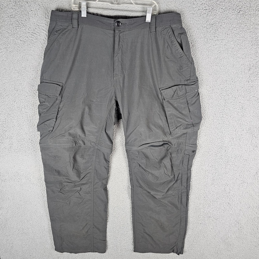 REI Convertible Pants Mens XL Gray Sahara Hiking Fishing Cargo Outdoor 30L